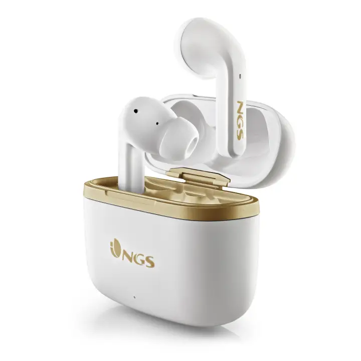 ARTICA TROPHY Auriculares Inalámbrico Dentro de oído Llamadas/Música USB Tipo C Bluetooth Oro, Blanco