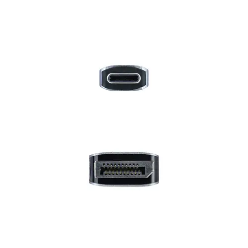 10.15.5002 adaptador de cable de vídeo 1,8 m USB Tipo C DisplayPort Aluminio, Negro - Imagen 3