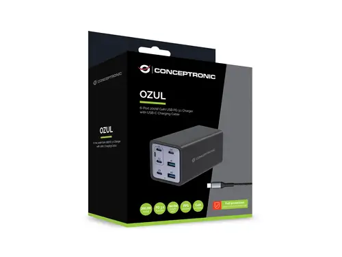 OZUL06BE cargador de dispositivo móvil Universal Negro Corriente alterna Carga rápida Interior - Imagen 4