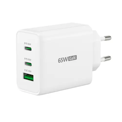 JUP3365E-EN Cargador USB-C® de 65W GaN de 3 puertos - UE - Imagen 2