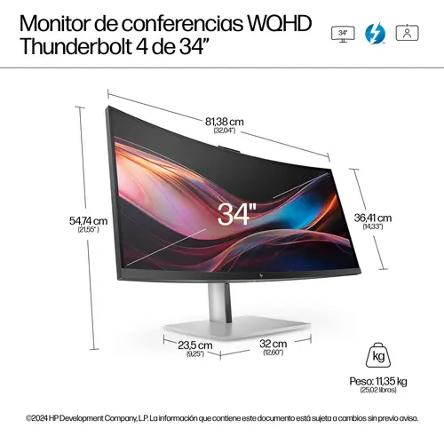 Series 7 Pro Monitor de videoconferencia WQHD Pro de la serie 7 de 34 pulgadas: 734pm - Imagen 10