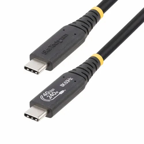 Cable USB4 de 50cm - Cable USB Tipo C Certificado USB-IF - Cable USB-C de 40G - PD 3.1 EPR de 240W - 8K 60Hz - Compatible con Puertos Thunderbolt/USB 3.2 - Imagen 1