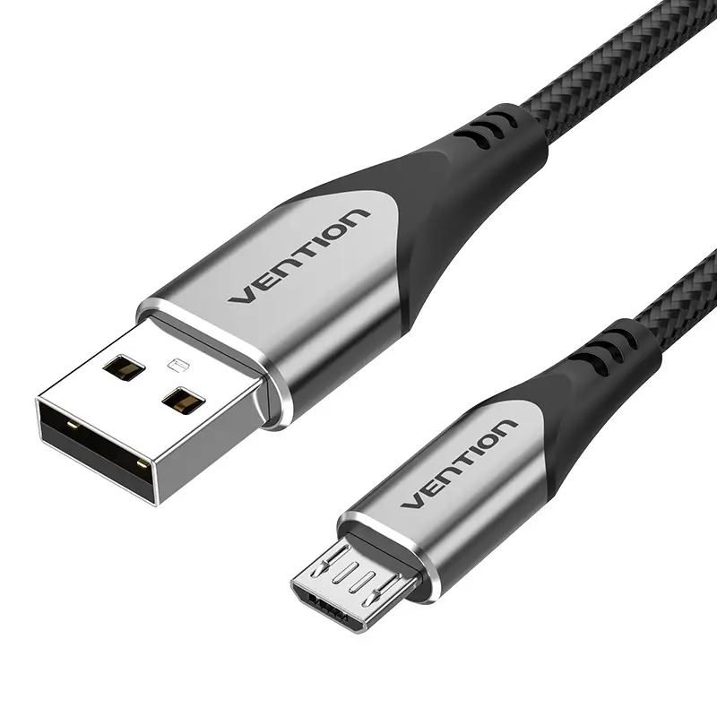 Cable USB 2.0 3A COAHF/ USB Macho - MicroUSB Macho/ 1m/ Gris