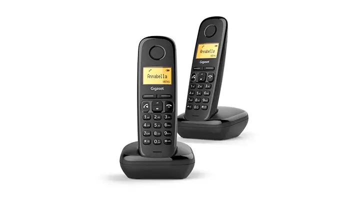 A270 Duo Teléfono DECT Negro Identificador de llamadas