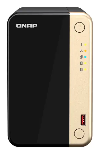 TS-264 NAS Torre Intel® Celeron® N5095 8 GB 0 TB QNAP QTS Negro, Oro - Imagen 1