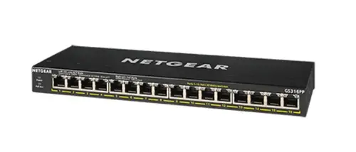 GS316PP No administrado Gigabit Ethernet (10/100/1000) Energía sobre Ethernet (PoE) Negro - Imagen 3