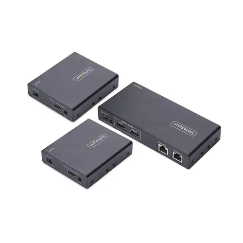 Extensor Divisor de 2 Puertos HDMI 4K 60Hz por Cable CAT6 Ethernet - Juego de Distribución 1x2 HDMI con IR y Power over Cable - Hasta 70m - Imagen 2