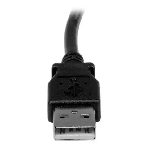 Cable Adaptador USB 1m para Impresora Acodado - 1x USB A Macho - 1x USB B Macho en Ángulo Izquierdo - Imagen 3