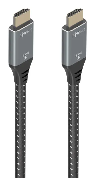 Cable HDMI V2.1 ultra alta velocidad / HEC 8K@60Hz 48Gbps, A/M-A/M, Gris/Negro, 7.0m