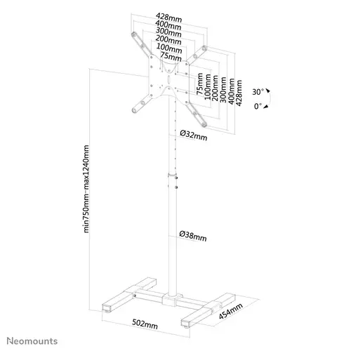 NS-FS100BLACK Soporte de suelo 10-55" - Imagen 14