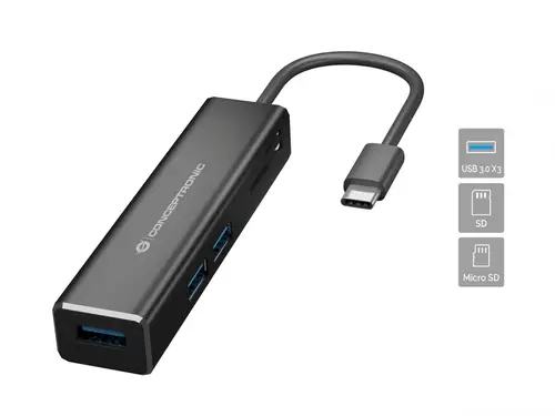 DONN08B base para portátil y replicador de puertos USB 3.2 Gen 1 (3.1 Gen 1) Type-C Negro - Imagen 2