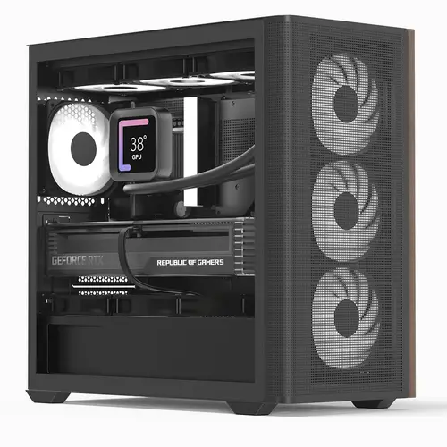 D301A Mini Tower Negro, Madera - Imagen 1