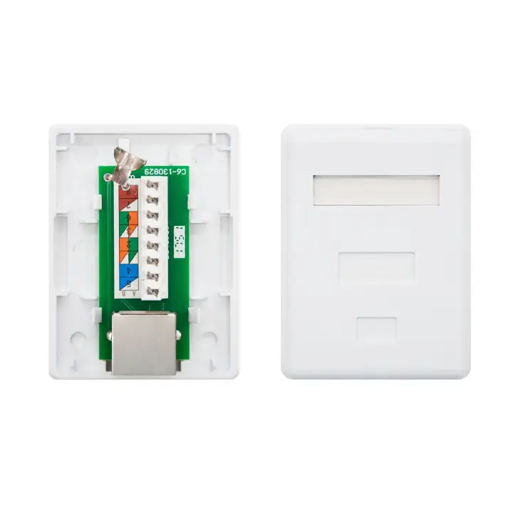 ROSETA DE SUPERFICIE PARA RJ45 CAT.6 FTP 1 TOMA, BLANCO