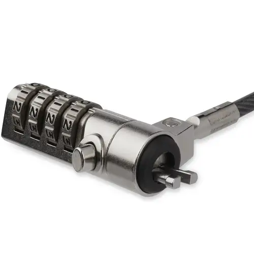 Cable con Candado de Seguridad con Clave para Ordenador Portátil - con Bisagra Giratoria - con Candado de Combinación de 4 Dígitos - Imagen 2