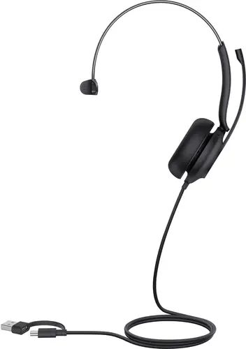 UH35 Mono Teams USB-C/A Auriculares Alámbrico Diadema Llamadas/Música USB Type-C / USB Type-A Negro - Imagen 1