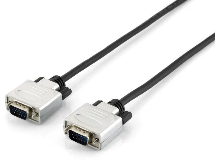 118864 cable VGA 10 m VGA (D-Sub) Negro, Plata