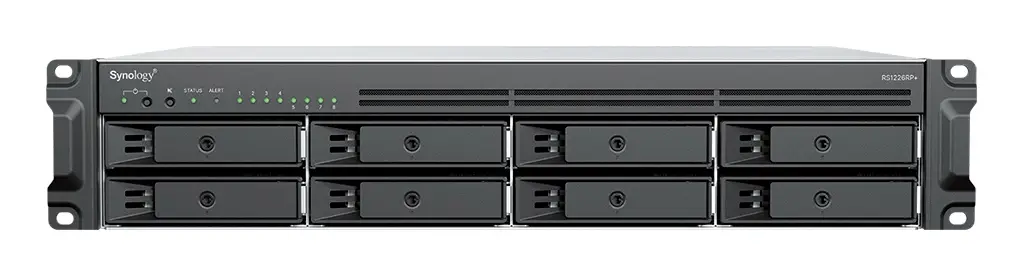 RackStation RS1226RP+ servidor de almacenamiento NAS Bastidor (2U) AMD Ryzen V1500B 4 GB DDR4 0 TB Synology DSM Negro