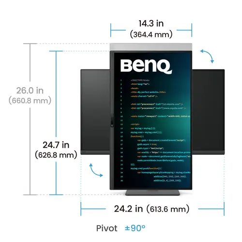 RD270Q pantalla para PC 68,6 cm (27") 2560 x 1440 Pixeles Wide Quad HD Negro - Imagen 6