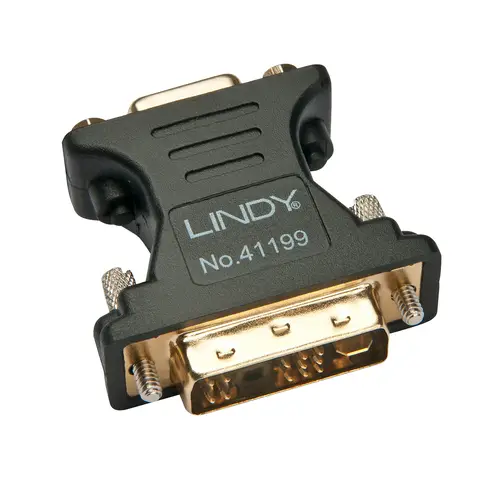 41199 cambiador de género para cable VGA DVI-I Negro, Oro - Imagen 1
