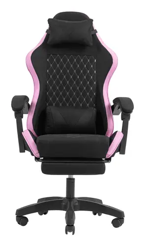 MGC-X Fabric Silla para videojuegos de PC Asiento acolchado Negro, Rosa - Imagen 1