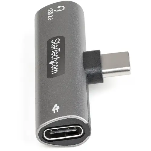 Adaptador de Audio y Carga USB-C - Adaptador de Audio USB Tipo C con USB-C para Auriculares con Micrófono y Pass Through de 60W USBC para Cargador - Imagen 5