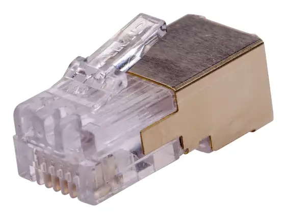 01182-001 conector RJ-12 Oro, Blanco