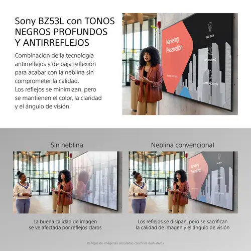 FW-98BZ53L pantalla de señalización Pantalla plana para señalización digital 2,49 m (98") LED Wifi 780 cd / m² 4K Ultra HD Negro Android 24/7 - Imagen 2