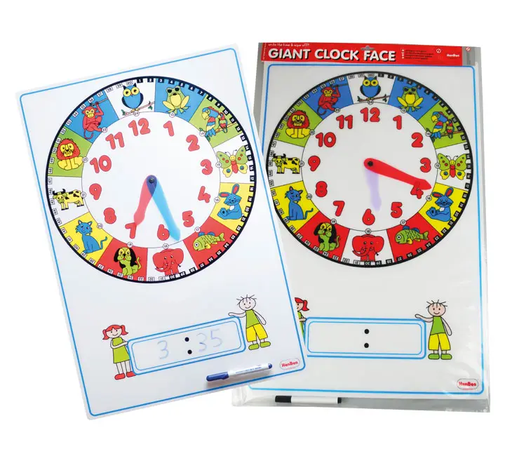 RELOJ MANUAL GIGANTE CON NUMERO 75X52CM HENBEA 992