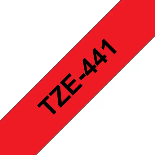 TZE-441 cinta para impresora de etiquetas Negro sobre rojo - Imagen 1