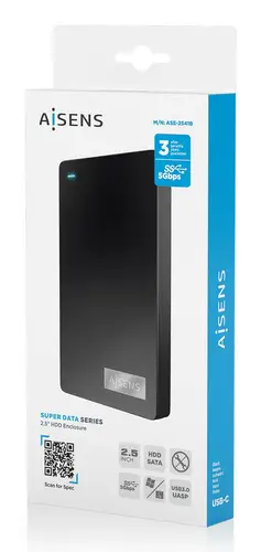 Caja Externa 2,5? 9.5mm SATA a USB-C USB3.1 Gen1, Negra - Imagen 7