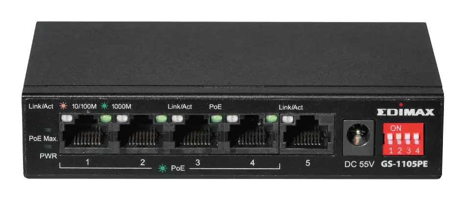 GS-1105PE switch No administrado Gigabit Ethernet (10/100/1000) E..