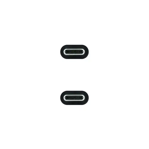 Cable USB 3.2 Gen2x2 20Gbps 5A/100W 4K/60Hz USB-C/M-USB-C/M, Gris/Negro, 0.5 m - Imagen 3