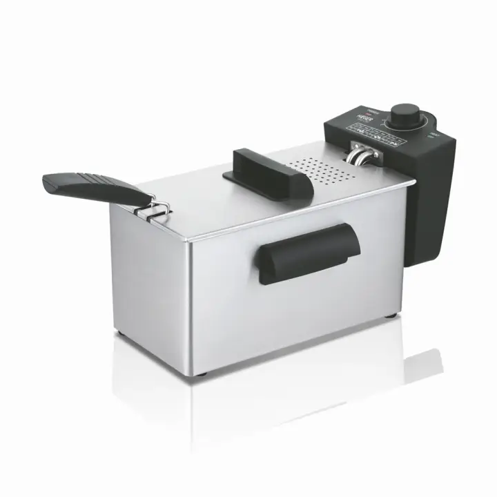 DF-3ES.017A freidora Sencillo 3 L 2000 W Negro, Acero satinado