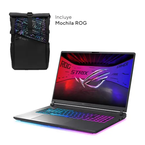 ROG Strix G18 G815LR-S9046 - Ordenador Portátil Gaming de 18" WQXGA 240Hz (Intel Core Ultra 9 275HX, 32GB RAM, 1TB SSD, NVIDIA RTX 5070 Ti 12GB, Sin Sistema Operativo) Gris Eclipse - Teclado QWERTY español - Imagen 2
