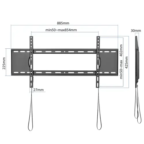 Soporte pared TV Fijo 43"-90" 80 kg SPTV86 - Imagen 2