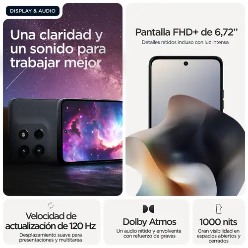 moto g56 5G 17,1 cm (6.72") Ranura híbrida Dual SIM Android 15 USB Tipo C 8 GB 256 GB 5200 mAh Negro - Imagen 5