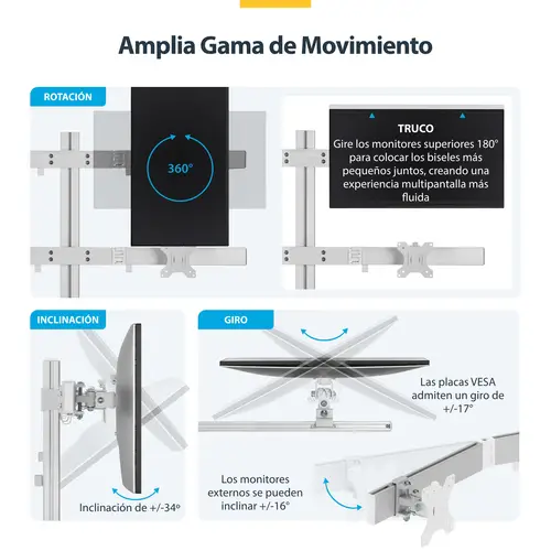 6-MONITOR-ARM-A soporte para monitor 81,3 cm (32") Escritorio Blanco - Imagen 14