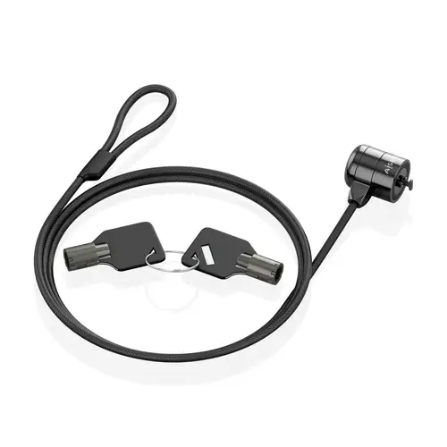 Cable de seguridad con cerradura de llave para ordenador, monitor, portátil 1.5m - Imagen 1