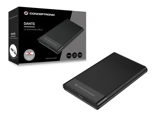 DANTE06B caja para disco duro externo Carcasa de disco duro/SSD Negro 2.5" - Imagen 5