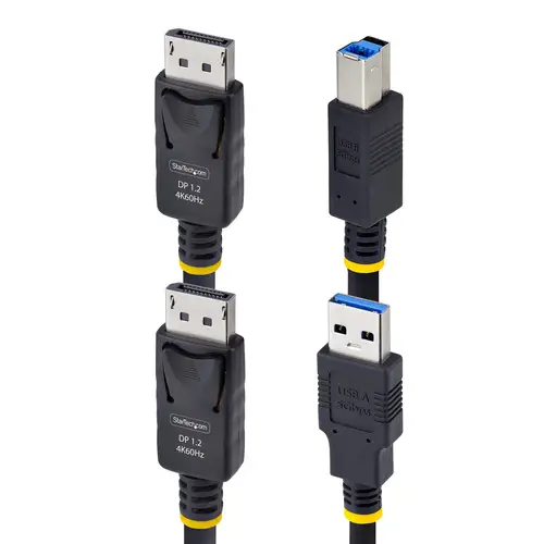 Cable KVM DisplayPort y USB 3.0 5Gbps de 1,8m - 4K 60Hz - Cable Combo DP 1.2 y USB para Switch Conmutador KVM - Imagen 2