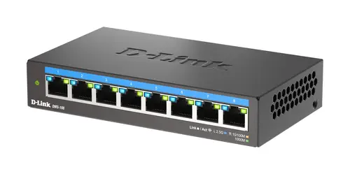 DMS-108 No administrado L2 2.5G Ethernet (100/1000/2500) Negro - Imagen 3