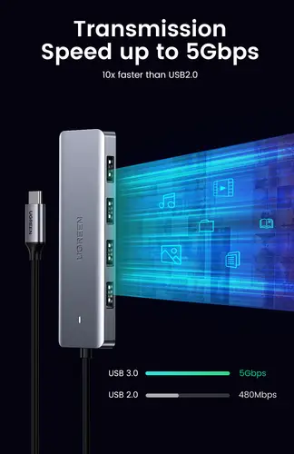 70336 hub de interfaz USB 3.2 Gen 1 (3.1 Gen 1) Type-C 5000 Mbit/s - Imagen 6