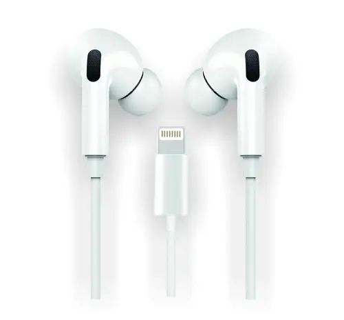 AURICULARES TECHONE BOTON LIGHTNING BLAN