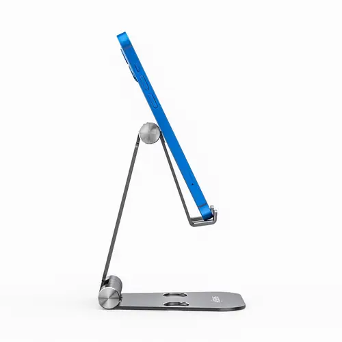 Soporte De Sobremesa Tamaño XL Ajustable (2 Pivotes) Para Movil / Tablet, Gris - Imagen 2
