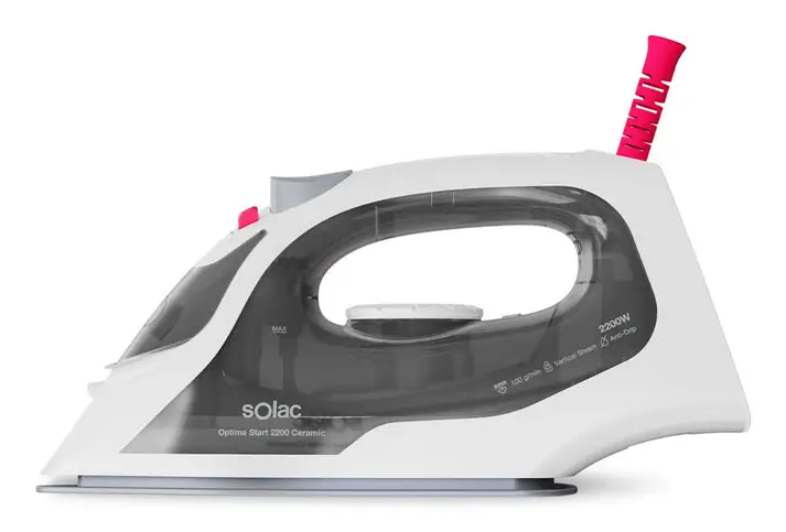 Optima Start 2200 Plancha a vapor Suela de cerámica 2200 W Gris, Blanco