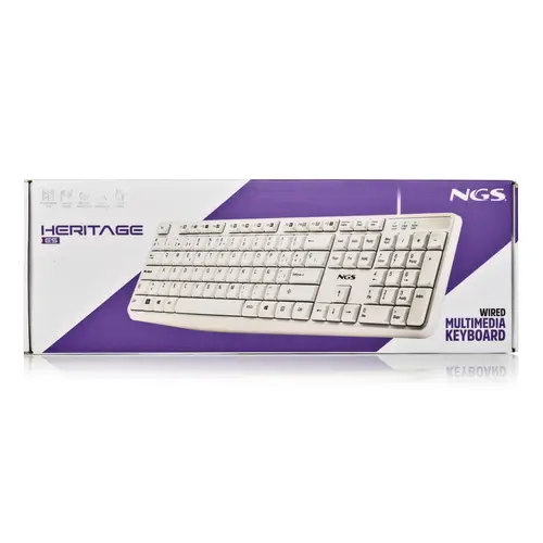 HERITAGE teclado Universal USB QWERTY Español Blanco - Imagen 7