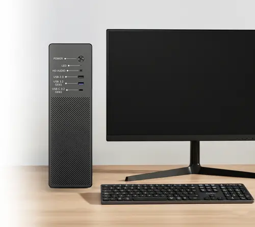 CAJA MATX SLIM T100 USB-C 3.2 GEN1 FULL METAL S/FTE + 1 VENT. 90MM - Imagen 2