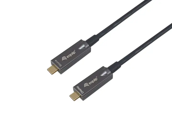 119462 Cable óptico activo USB-C a C, M/M, 10m, PD 60W, 4K/60Hz, 10Gbps, Vídeo+Datos+PD