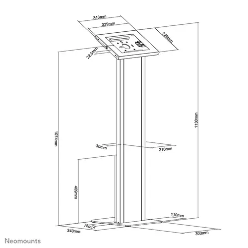 FL15-750WH1 Soporte de suelo para tablets 9.7-11" - bloqueable - Imagen 12