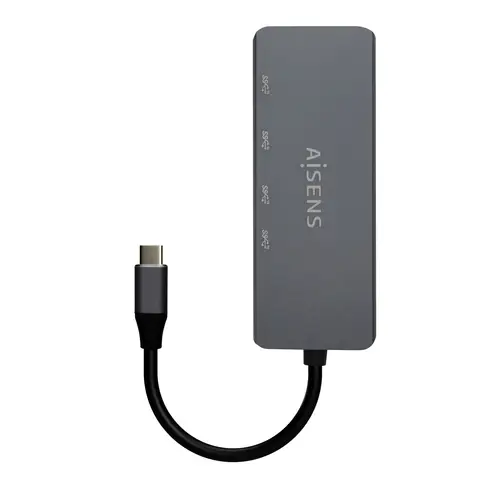 Hub USB3.2 Gen1 5G USB-C, USB-C/M-4xUSB-C/H, Gris, 15cm - Imagen 2